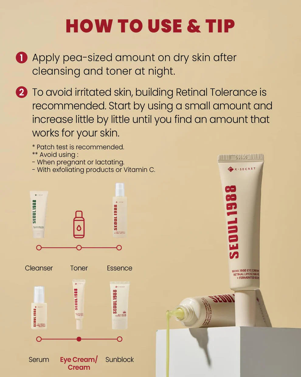 K-SECRET SEOUL 1988  RETINAL EYE CREAM